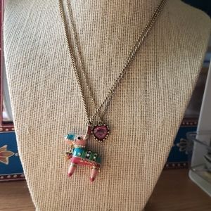Betsey Johnson pinata donkey necklace